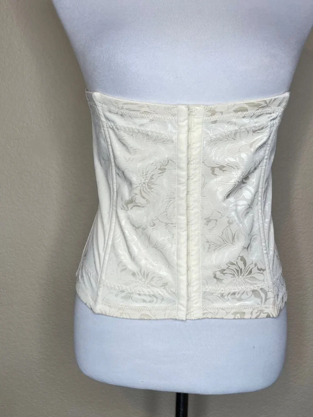 MAIDENFORM Coquette Jacquard Corset Waist Nipper Underbust Shaper Ivory 2XL